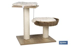Cofan Rascador beige con Juego para Gatos