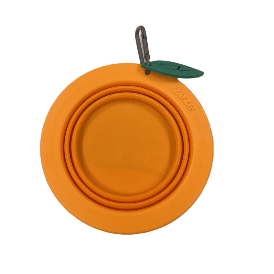 Summer Vibes Comedero Bebedero plegable naranja para perros, , large Imagen numero 2