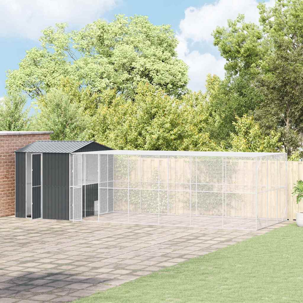 vidaXL Jaula para Aves Antracita 425 x 304 x 247 cm Acero galvanizado, , large Imagen numero 35