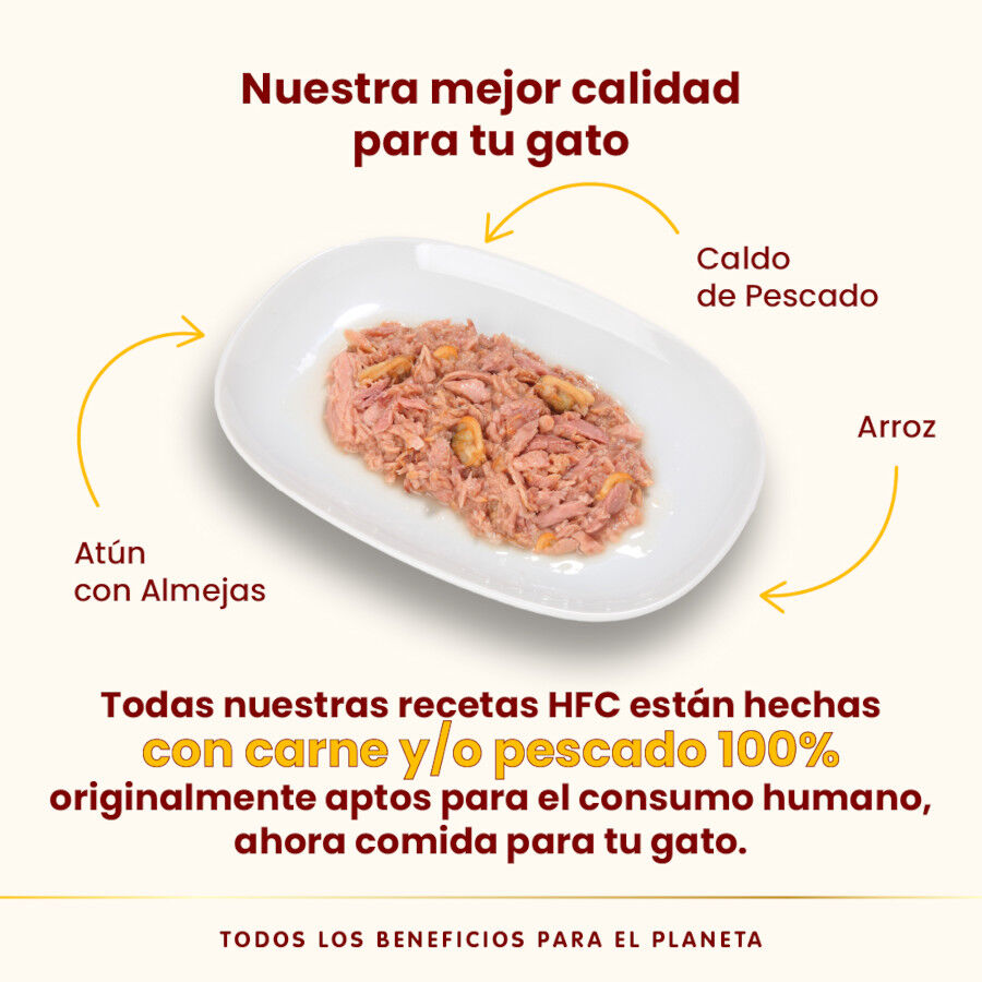 70 g Almo Nature HFC Natural At&uacute;n y Almejas lata para gatos , , large Imagen numero 3