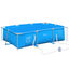 Outsunny Piscina Desmontable Tubular 252x152x65 cm con Depuradora de Cartucho 1200L/H Piscina Rectangular de Exterior para Adultos y Niños 2163L Azul, , large indicador imagen numero 6