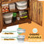 PawHut Contenedor de Comida para Perros Plegable 25L Contenedor de Pienso con Ruedas Taza Medidora Cuenco Plegable y Cuchara Contenedor de Comida para Mascotas Gatos Gris, , large indicador imagen numero 5