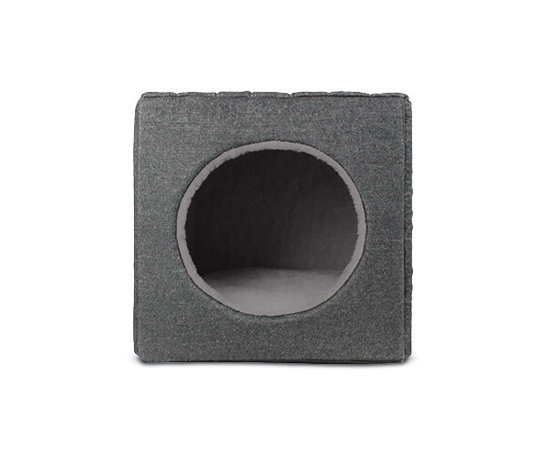 Gauty Cama para Perros y Gatos  Denim y Pelo - Negro y gris, , large Imagen numero 1