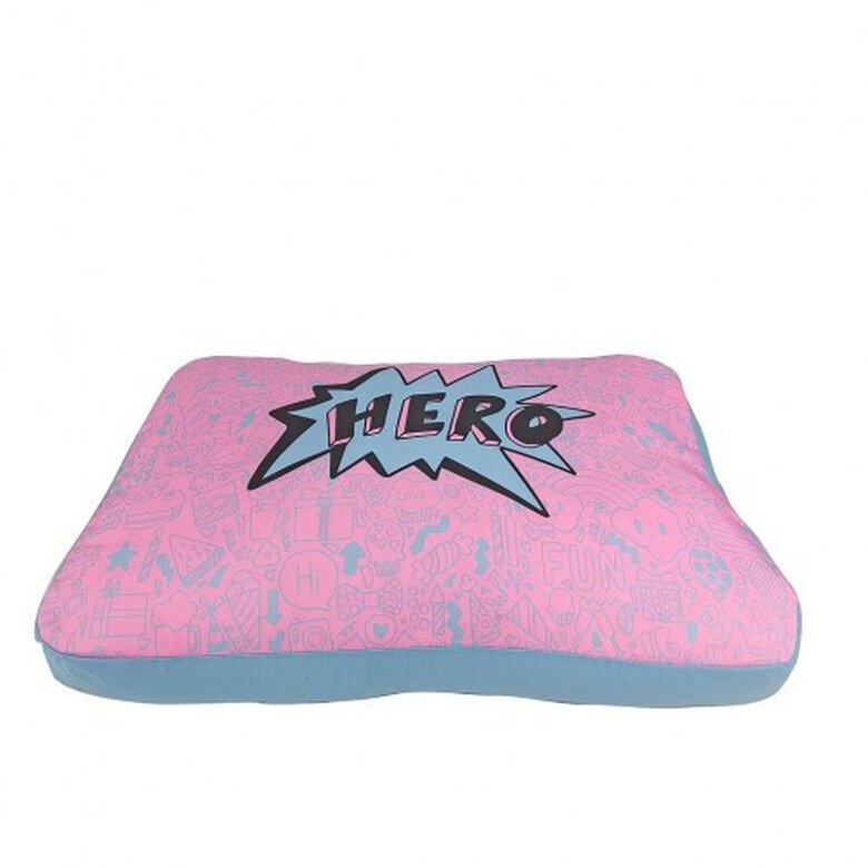 Colchón de diseño Happy Hero Blue para perros color Azul y rosa, , large image number null