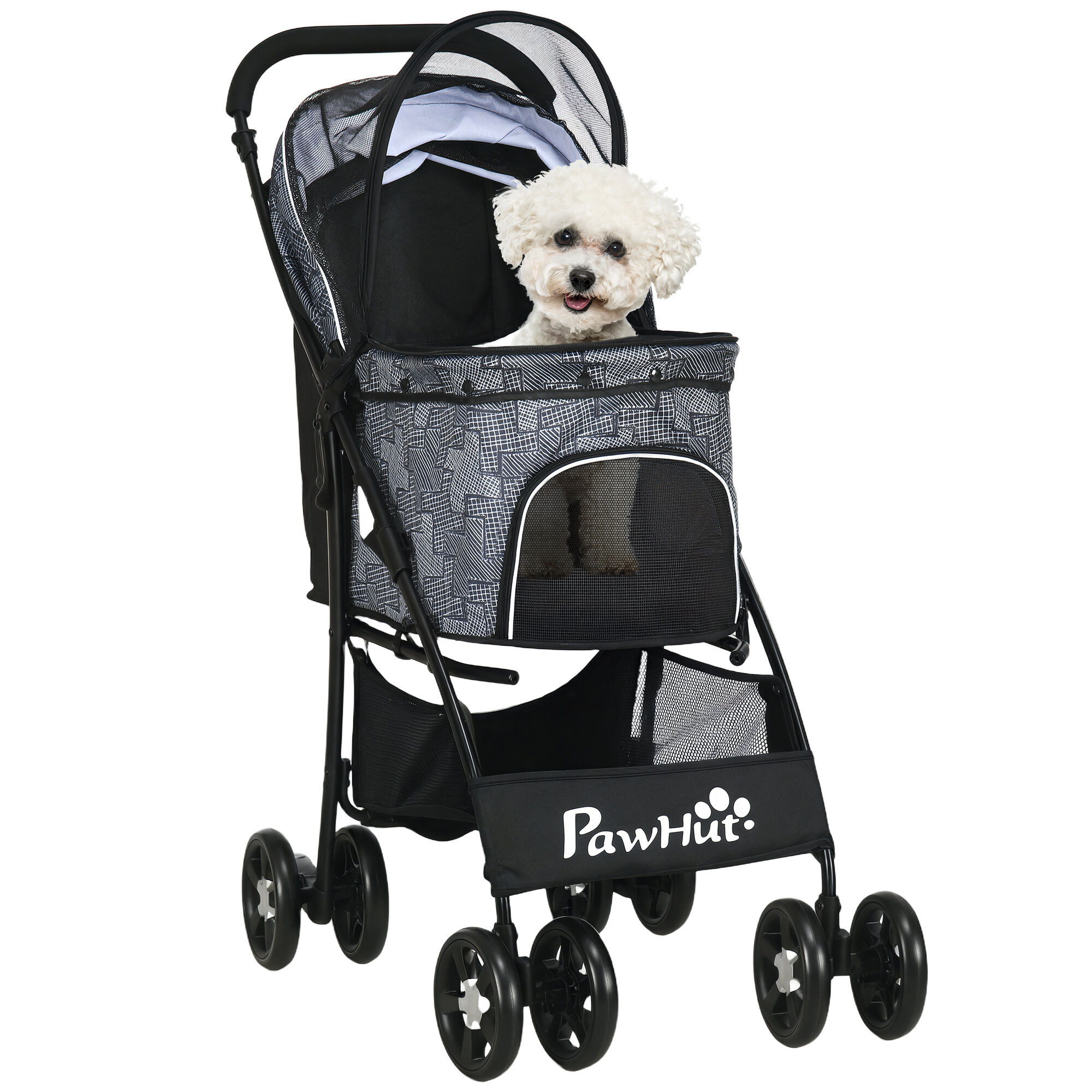 PawHut Cochecito para Perros Gris