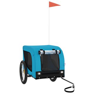 Vida XL Remolque Azul de Bicicleta para perros