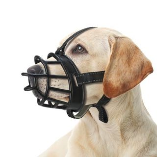 Bozal flexible de silicona para perros color Negro