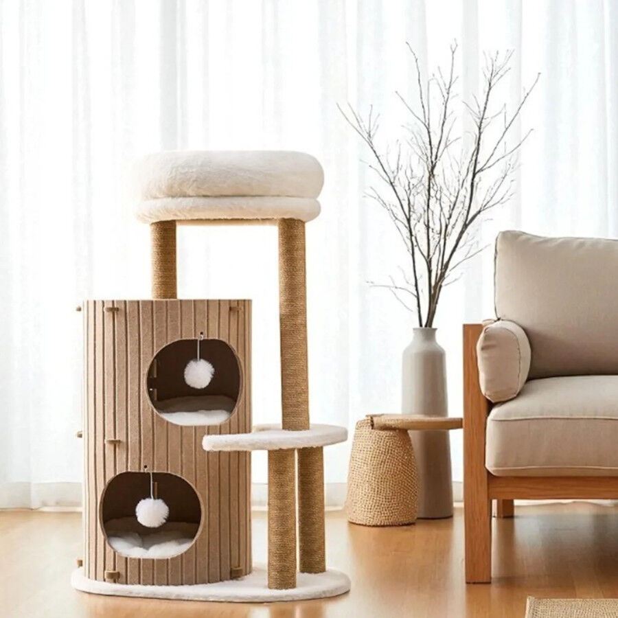 Althea Living - &Aacute;rbol para Gatos Horizonte, 3 alturas, madera y sisal, , large Imagen numero 4