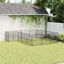 vidaXL Corralito para perros con 4 paneles acero galvanizado negro, , large indicador imagen numero 18