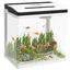 PawHut Acuario de Cristal de 28L Pecera Pequeña con Sistema de Filtro Iluminación LED Bomba de Agua 38x26x39,5 cm Blanco, , large indicador imagen numero 1