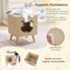 COSTWAY Mueble Arenero para Gatos Medianos, 45 x 40 x 54 cm, Cajas de Arena para Gatos con Tapa Desmontable, Agujero y Ventana, Patas de Madera, Mesa Auxiliar Gato para Sal&oacute;n, Entrada, Dormitorio, , large indicador imagen numero 4