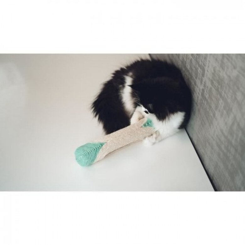 AIME poste rascador XXL con 3 bolas y campana de juguete verde menta para gatos, , large image number null