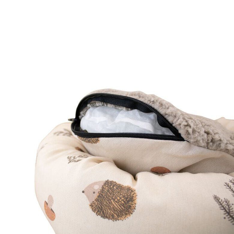 Leeby Cama Donut Antideslizante Blanca con Erizos para gatos thumbnail