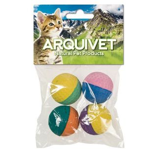 Pack de 4 pelotas de espuma para gatos color Variado