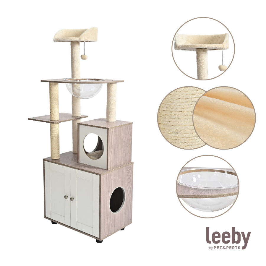 Leeby Luna &aacute;rbol rascador con mueble para gatos, , large Imagen numero 7