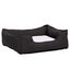 Vidaxl sofá acolchado rectangular con cojín gris oscuro y blanco para perros, , large indicador imagen numero 3