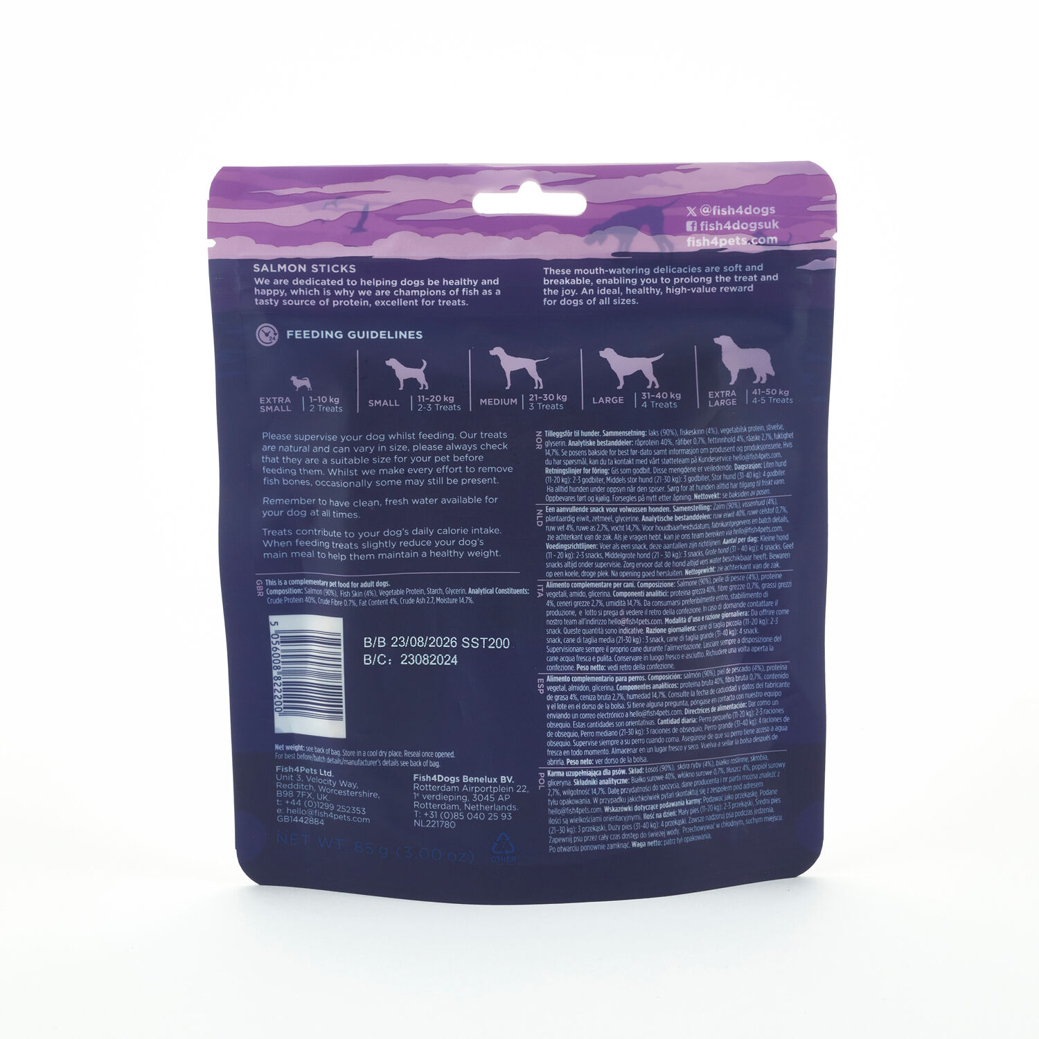 Fish4Dogs Snack para perros &ndash; Love Salm&oacute;n Sticks 85 g (pack de 10), , large Imagen numero 4