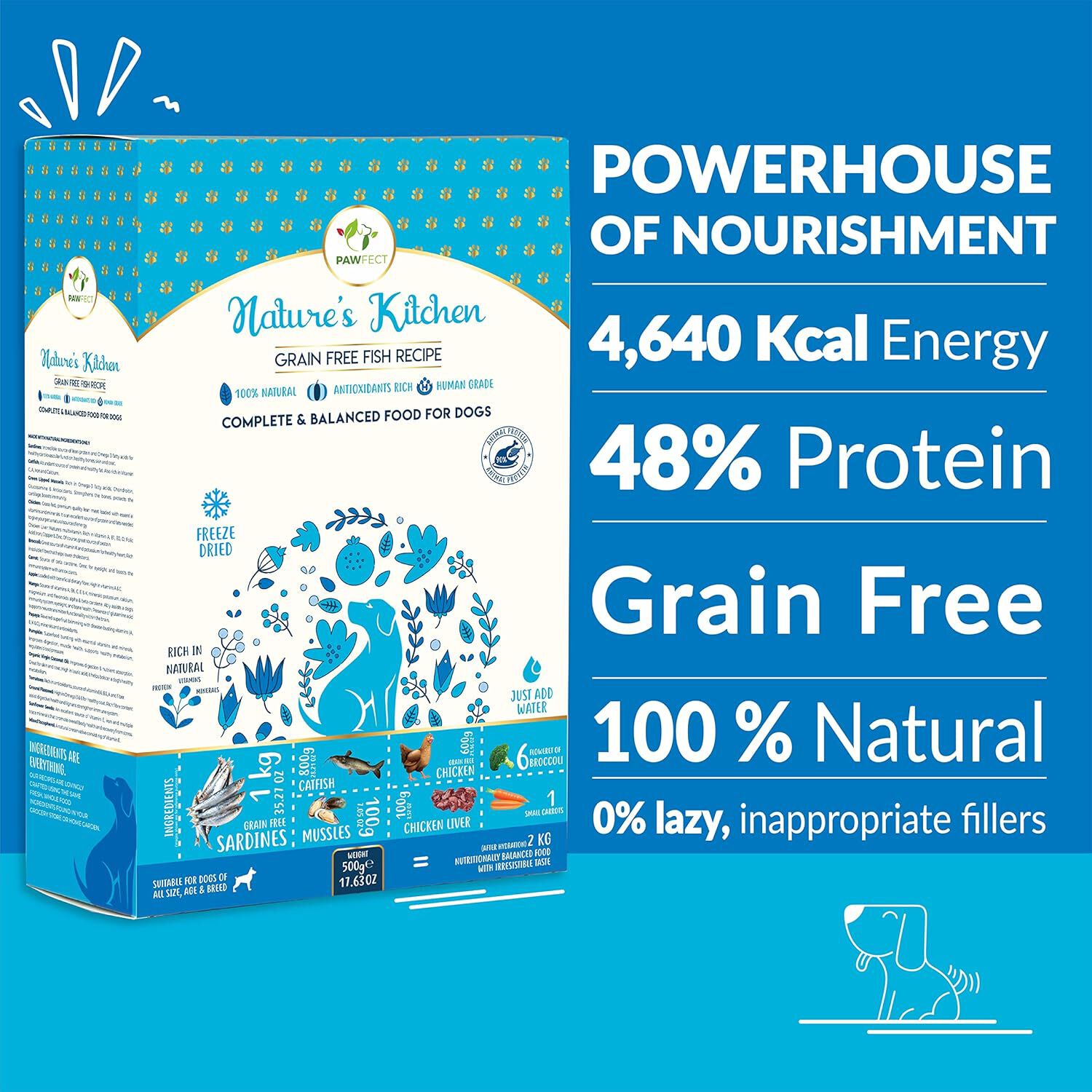 Alimento completo y equilibrado para perros sin cereales con pescado (500 g/17,64 oz), , large Imagen numero 3