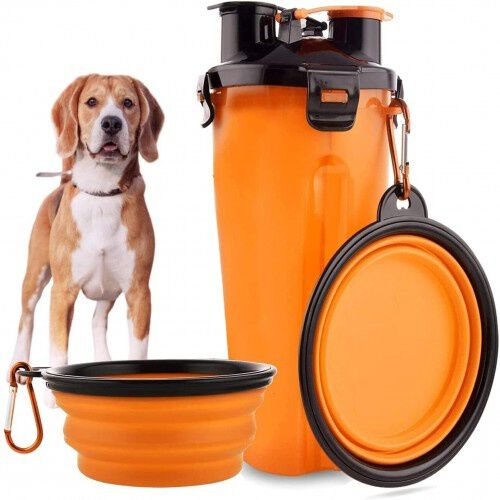 Edipets bebedero portátil con comedero plegable silicona para perros