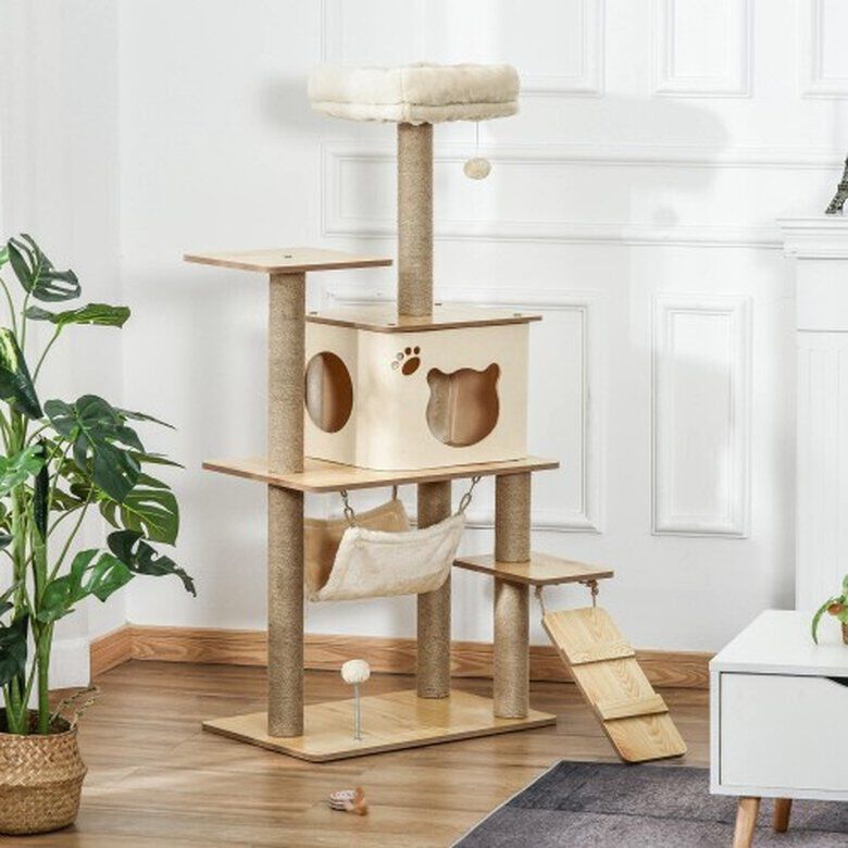 Árbol rascador para gatos Pawhut color Beige thumbnail