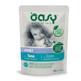 Oasy Adulto Trozos de At&uacute;n en salsa para gatos
