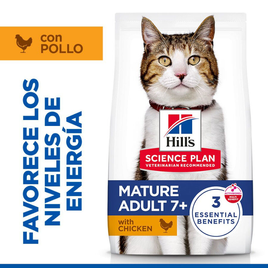 10 kg Hill's Science Plan Mature Adult 7+ Pollo pienso para gatos, , large Imagen numero 2