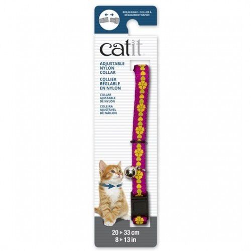 Collar ajustable con cascabel para gatos color Rosa/Flor, , large Imagen numero 1
