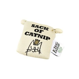 Juguete bolsa con hierba gatera para gatos color Beige