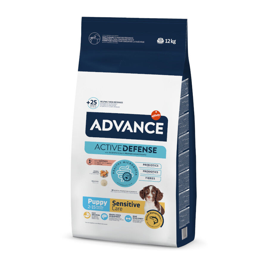 12 kg Advance Active Defense Puppy Sensitive Care Salm&oacute;n pienso para perros, , large Imagen numero 1