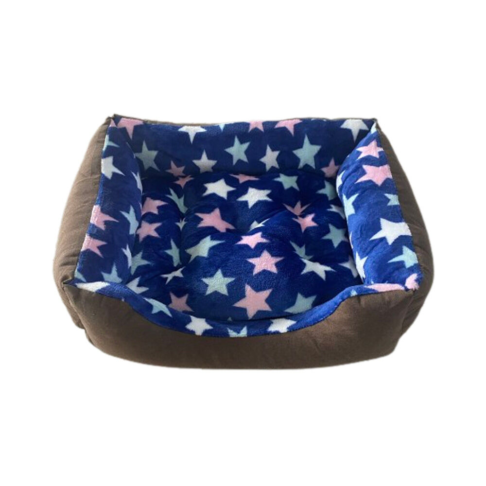 Cama de Mascota Modelo Rectangular con Felpa. Modelo Estrellas, , large Imagen numero 3