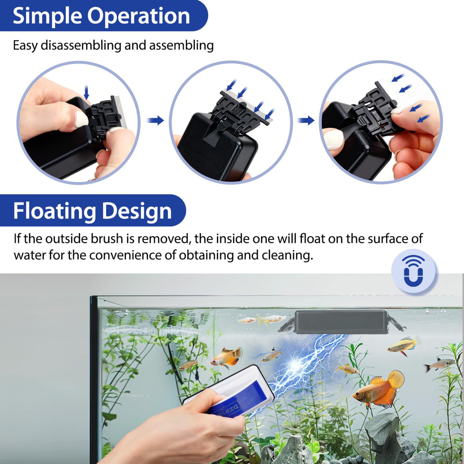 Nobleza Magnético Raspador para Pecera thumbnail