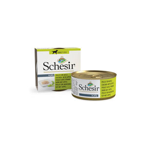 Schesir Adult pollo con manzana lata para perros