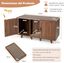 COSTWAY Cajas de Arena para Dos Gatos, Casa de Baño Oculto para Mascota con 2 Puertas, Arenero Cubierto con Entrada Sinuosa y Tablero Rascador, Mesa Auxiliar para Gatos 120 x 52 x 65 cm (Marrón), , large indicador imagen numero 5