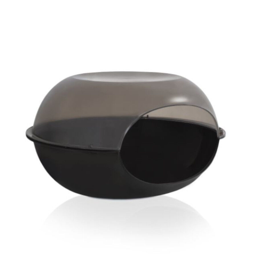 Nayeco Luna Caseta Negra de Pl&aacute;stico para gatos y perros, , large Imagen numero 1
