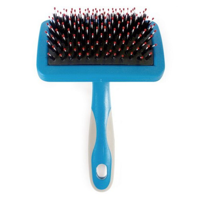 Cepillo ergonómico de púas de erizo para mascotas color Azul, , large image number null