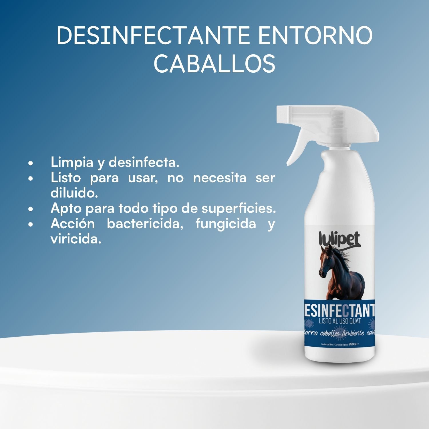 Spray Desinfectante multiusos  entorno caballos lulipet 750 ml, , large Imagen numero 5