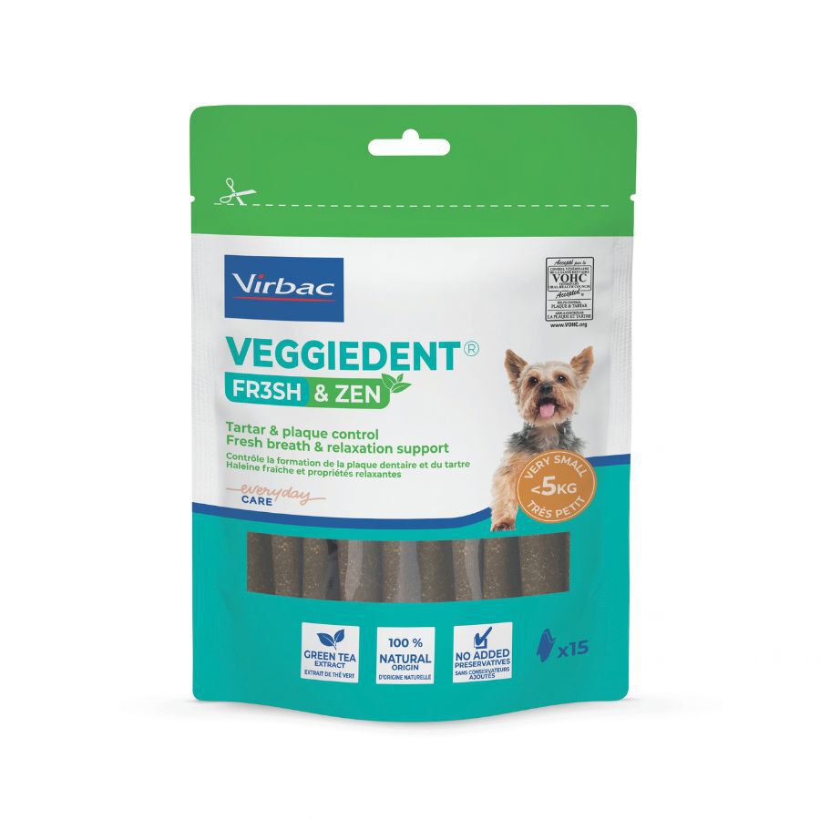 15 barritas Virbac L&aacute;minas Veggiedent Zen XS para perros, , large Imagen numero 2