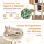 COSTWAY Árbol para Gatos de Madera Moderno para Interiores, Torre de Gatos de 163 cm de Altura con Postes para rascar de sisal, Cojines Lavables, Plataforma, 3 Pelotas, Mueble Grande para Gatos, , large indicador imagen numero 4