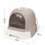 Nobleza - Cajas de Arena para Gatos, Arenero Gatos Cubierto con Cajon, Arenero para Gatos Grande Cerrado, Caja de Arena Cagadero Gato sin Olores con Pala, L52*W42*H38.5CM, Marrón, , large indicador imagen numero 2