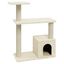 Vidaxl rascador sisal crema para gatos, , large indicador imagen numero 1