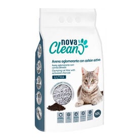 Nova Clean Ultra Lecho Aglomerante Carb&oacute;n para gatos