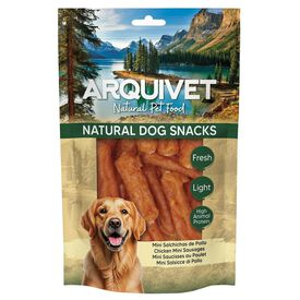 Snacks para perro (Pack de 12) - Mini salchichas de pollo 100gr, Natural Dog Snacks - Arquivet