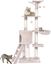 COSTWAY Árbol Rascado para Gatos de 140 cm de Altura, Torre Multinivel para Gatos con Postes de Sisal, Plataformas, Nido, Hamaca, Escalera y Bola, Centro de Actividades para Gatos de Interior, Beige, , large indicador imagen numero 1