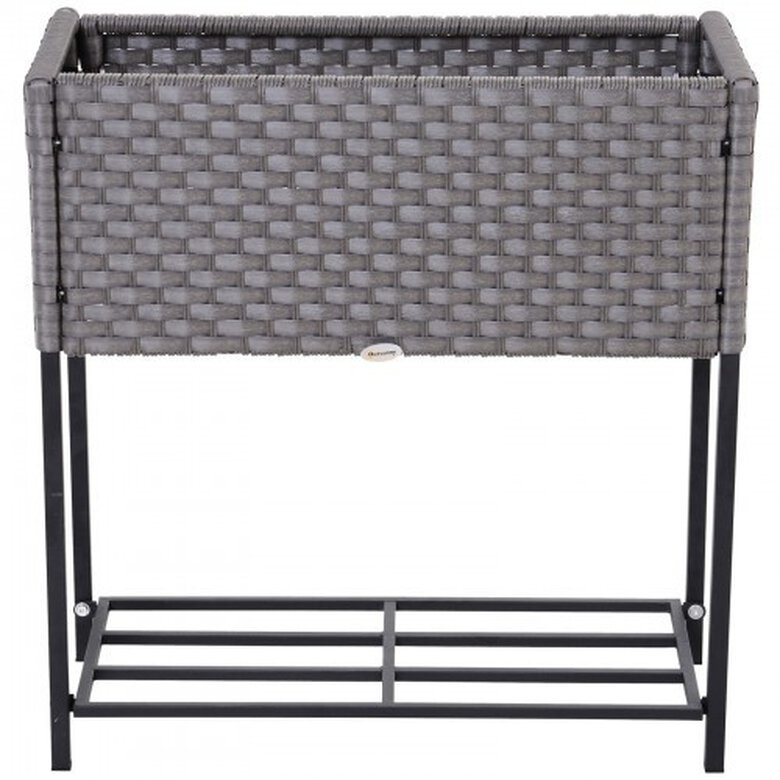 Jardinera rectangular Outsunny para balcón color Gris, , large image number null