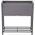 Jardinera rectangular Outsunny para balcón color Gris, , large image number null
