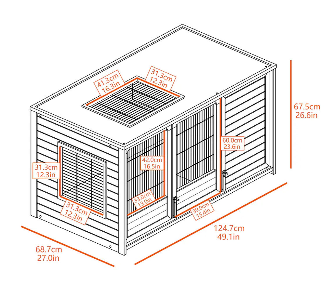 FINCA CASAREJO Conejera Nantes con madriguera y tres puertas de acceso para Conejos y cobayas thumbnail