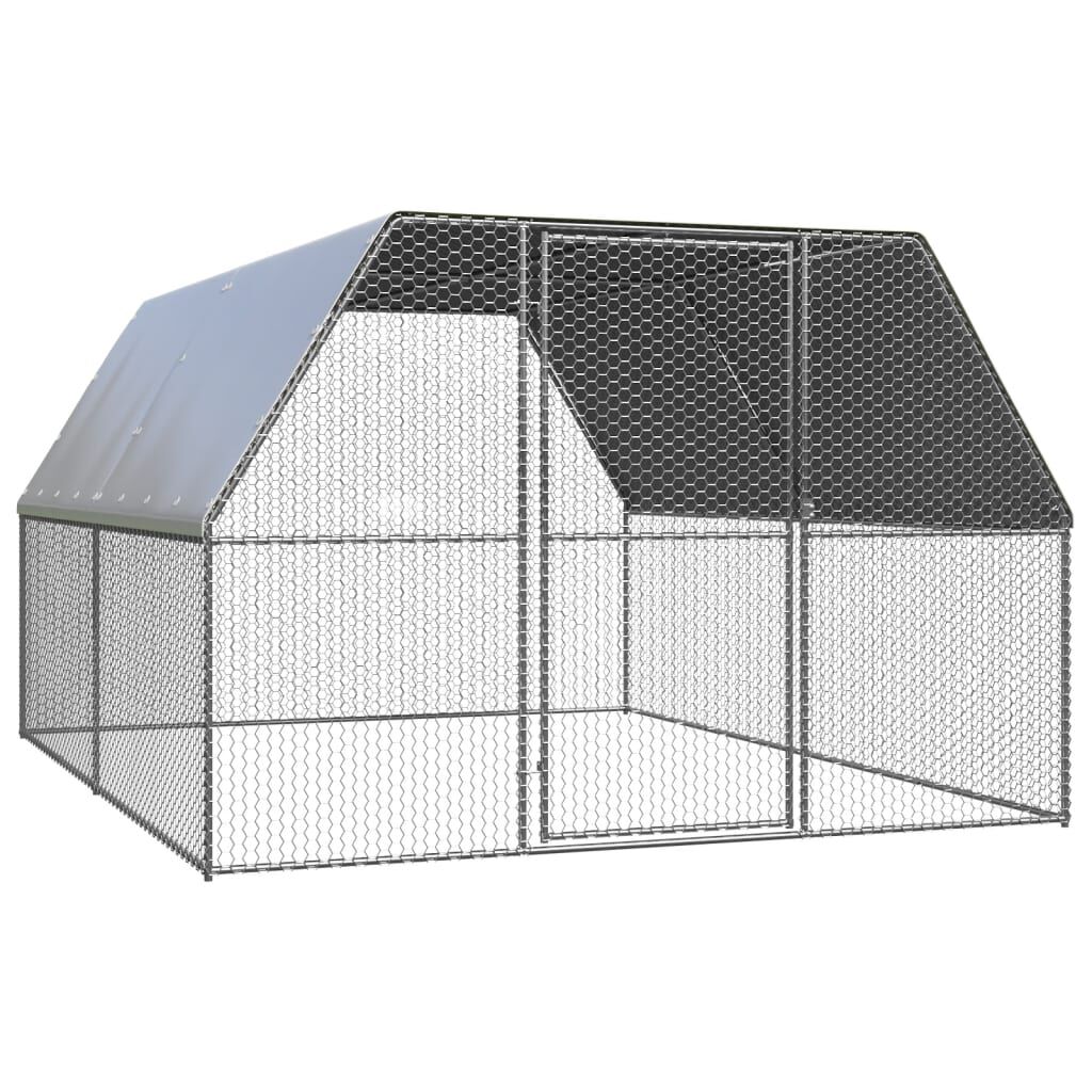 vidaXL Jaula gallinero de acero galvanizado 3x12x2 m, , large Imagen numero 16