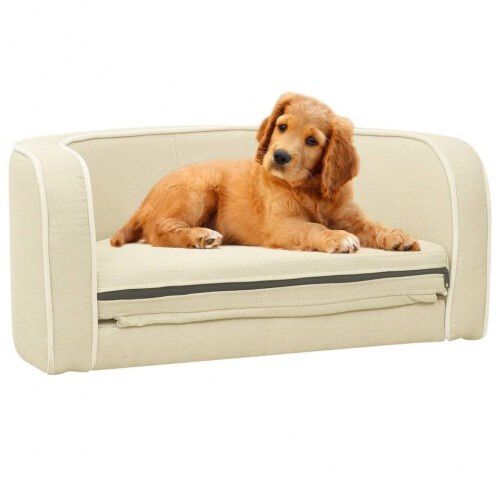 Vidaxl sof&aacute; plagable crema para perros, , large Imagen numero 5