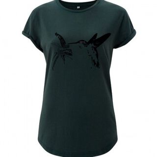 Camiseta colibrí mujer color Verde