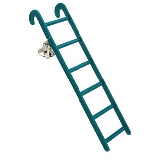 Escalera de plástico con campanilla para pájaros
